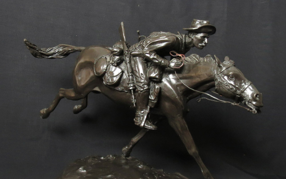 Civil War Cavalary Soldier bronze Mark Henn Be Quickh
